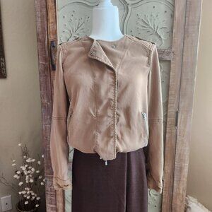 Gap Khaki Moto Style Jacket | Small